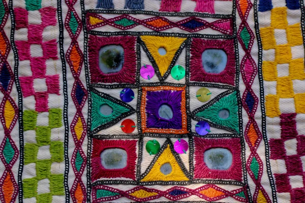 Embroidery 작품보기 자수와 손으로 부족의 Ahir Bharat Kutchhi Bharat Seamless — 스톡 사진