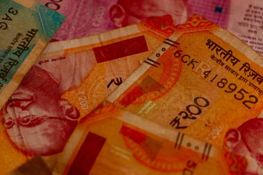 Hindistan parası ve banknotları, notlar ve paralar, Hindistan parası (50,100,200,500,2000) Rs para birimi, yeni Hint Kağıdı para birimi,