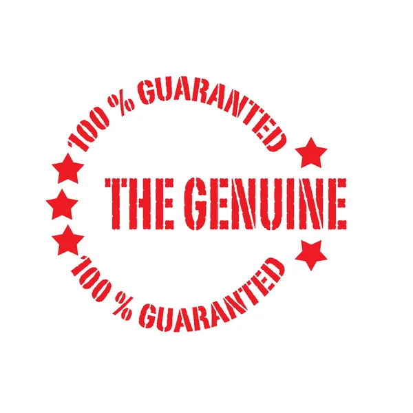 The genuine — Stock Vector