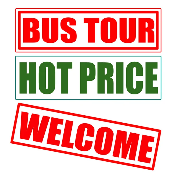 Bus tour — Stock Vector