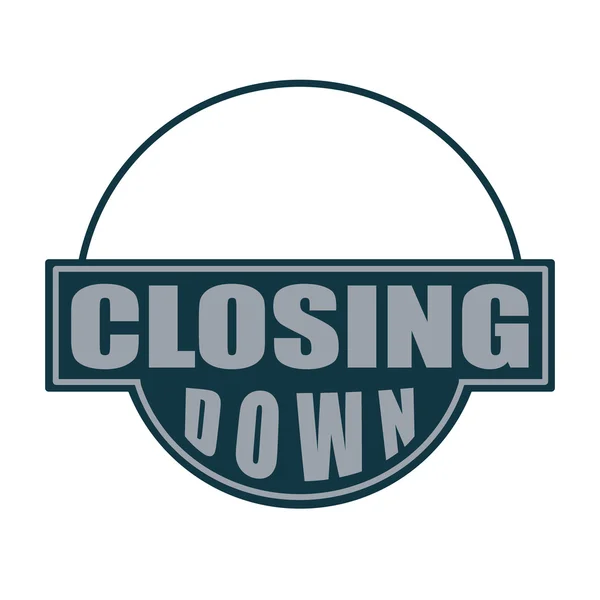 Closing down — Stock Vector