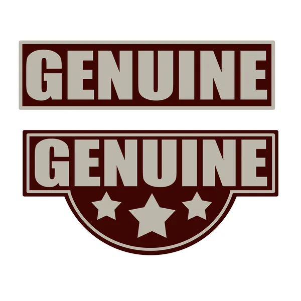 Genuine — Stock Vector