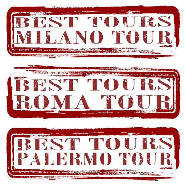 Los mejores tours — Vector de stock