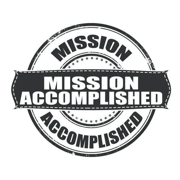 Mission accomplished — Stock Vector