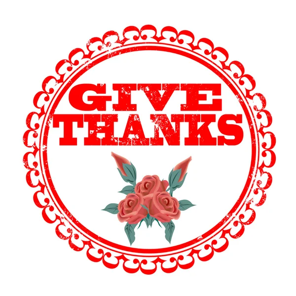 Give thanks stamp — Stock Vector