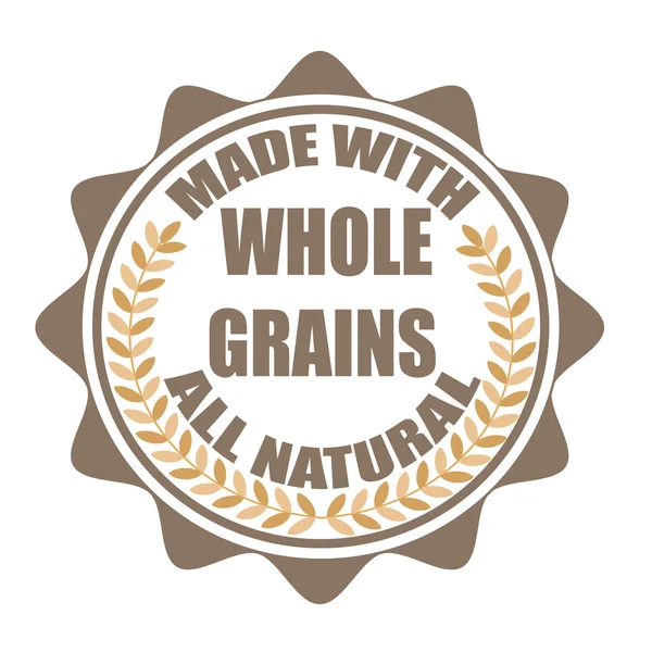 Made with whole grains stamp — Stock Vector