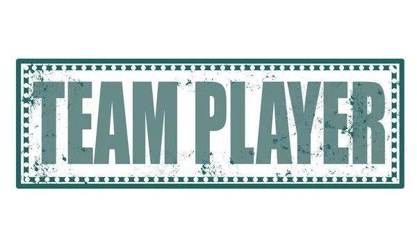 Team player stamp — Stock Vector