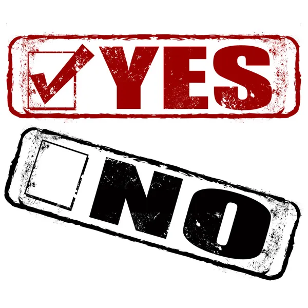 Yes no stamp — Stock Vector