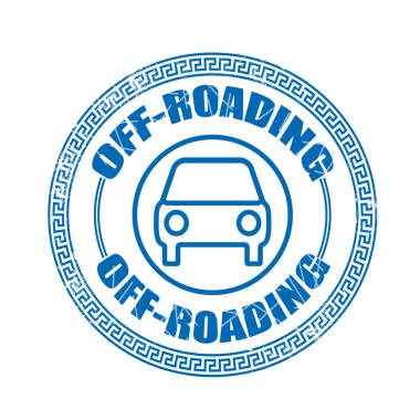 off-roading stamp clipart