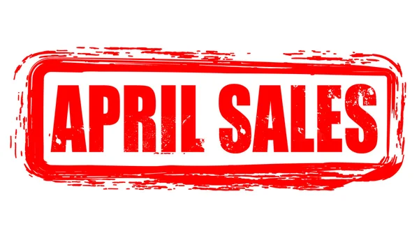 April sales stamp — Stock Vector