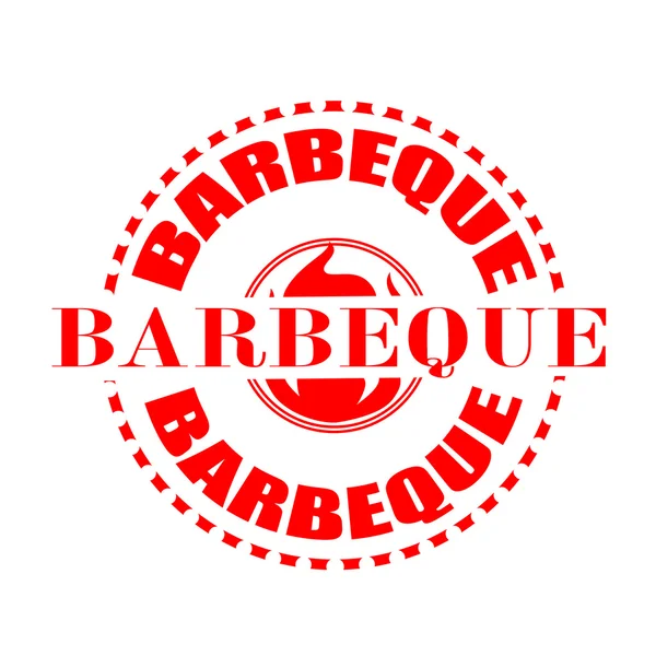 Barbeque stamp — Stock Vector