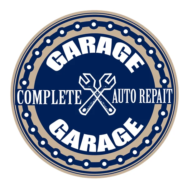 Tampon de garage — Image vectorielle
