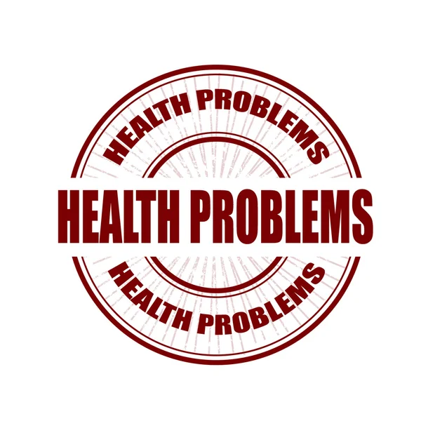 Health problems stamp — Stock Vector
