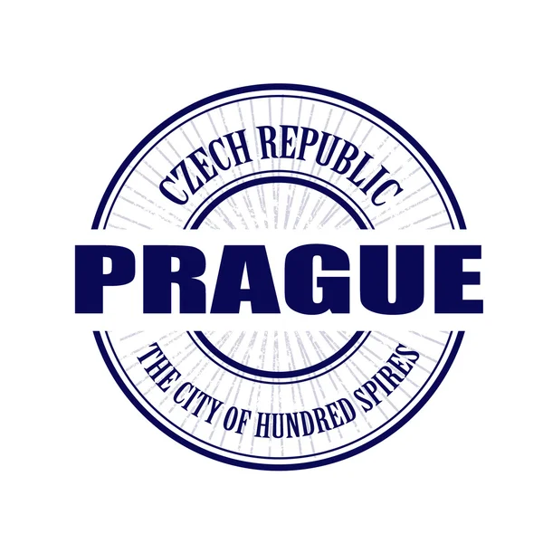 Prague stamp — Stock Vector