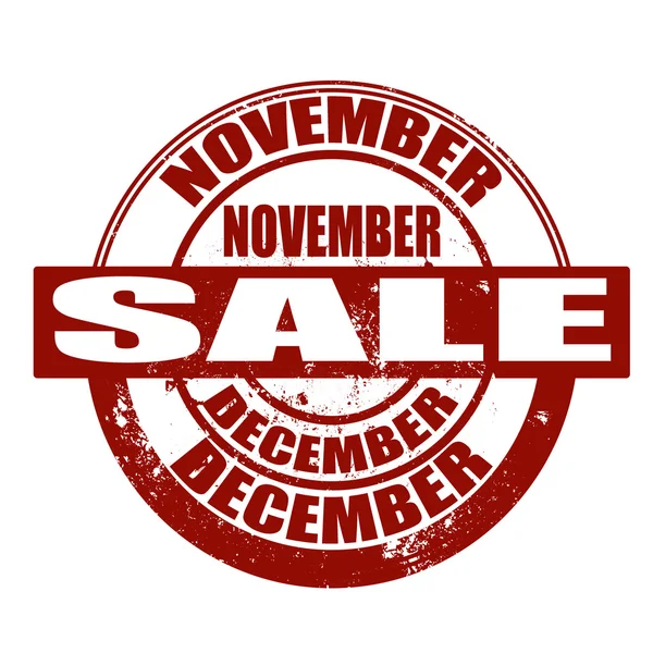 November december sale stamp — Stock Vector
