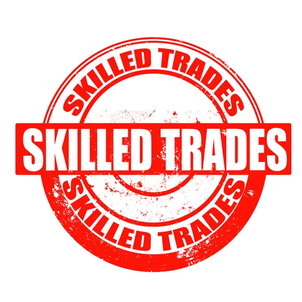 Skilled trades stamp — Stock Vector