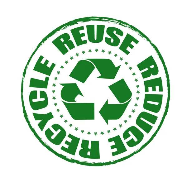 Reutilização reduzir selo de reciclagem Gráficos De Vetores