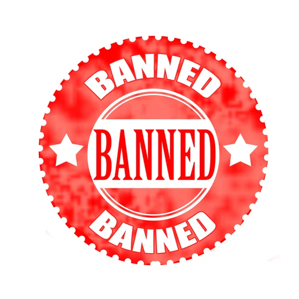 Banned stamp — Stock Vector