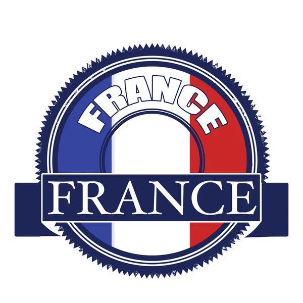 France flag stamp — Stock Vector