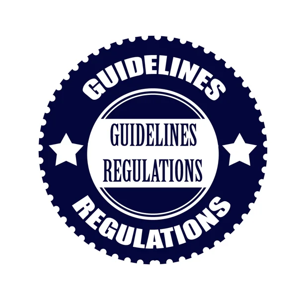 Guidelines regulations stamp — Stock Vector