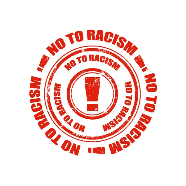 No al sello de racismo — Vector de stock