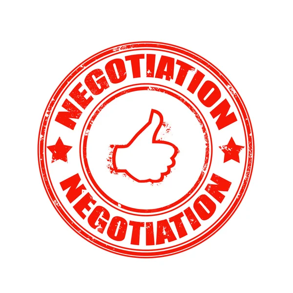 Timbre de négociation — Image vectorielle
