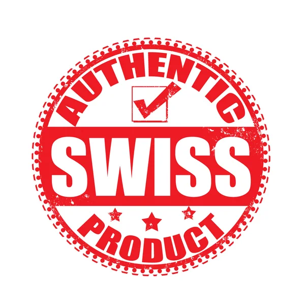 Authentic product swiss stamp — Stock Vector