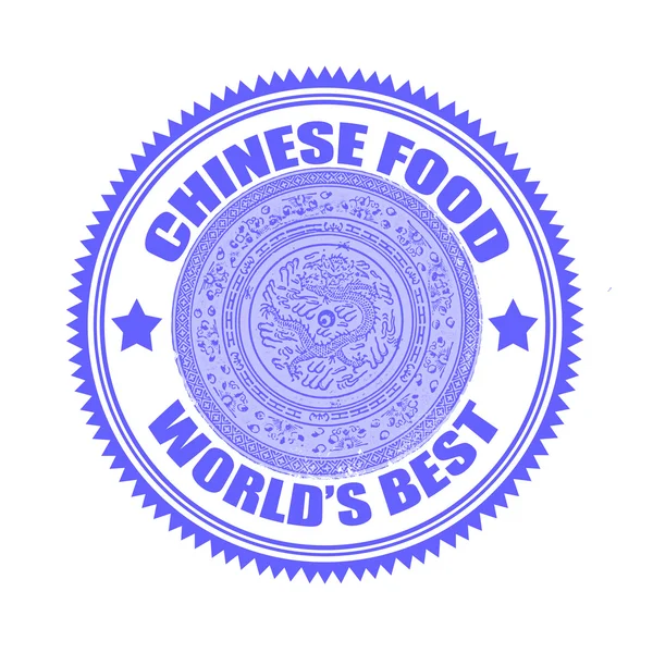 Čínské jídlo razítko — Stockový vektor
