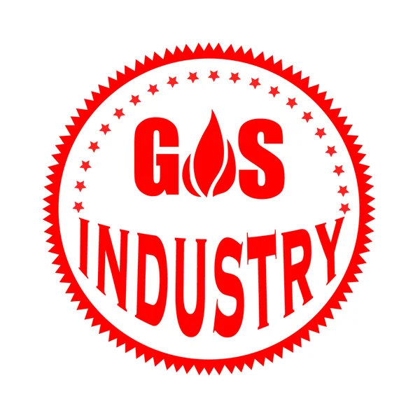 Gáz ipar bélyegző — Stock Vector