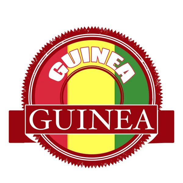 Sello de bandera de Guinea — Vector de stock