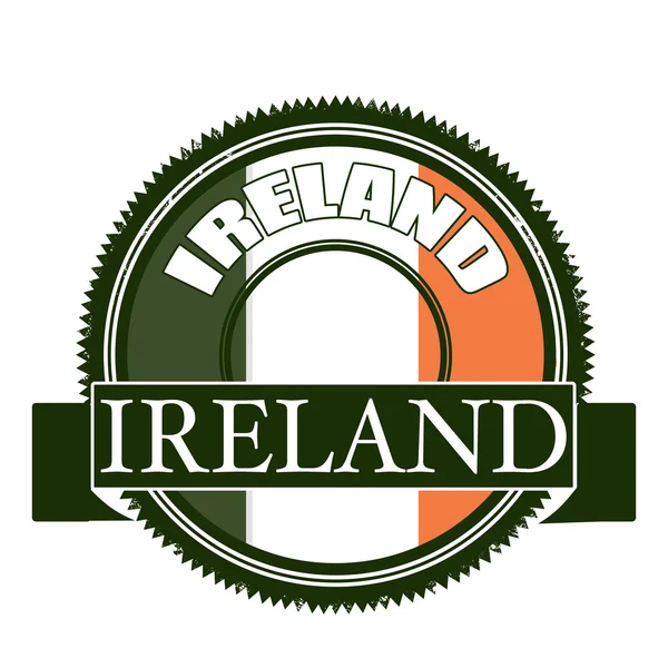 Razítko vlajka Irsko — Stockový vektor