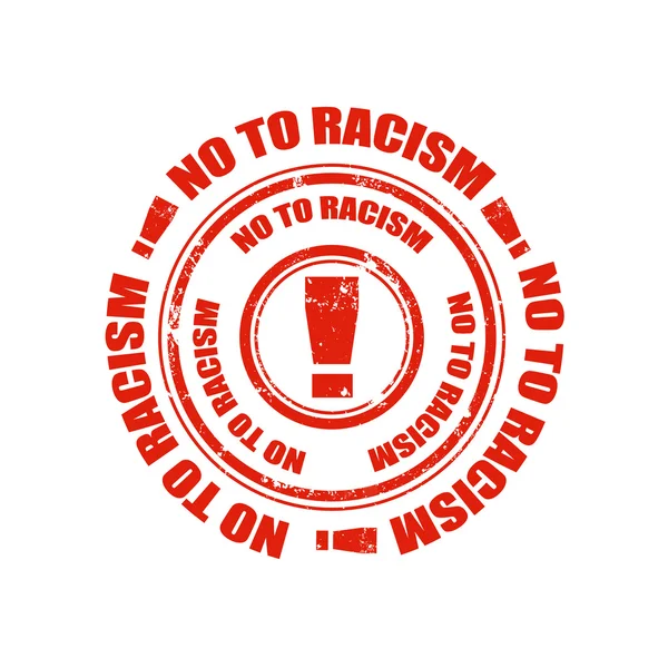 Nee tegen racisme stempel — Stockvector