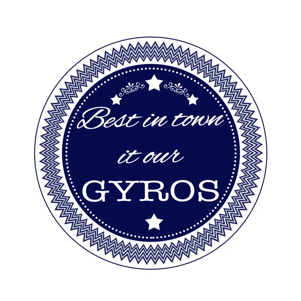 Beste in de stad het onze stempel gyros — Stockvector