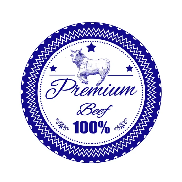 Premium beef stamp — Stock Vector