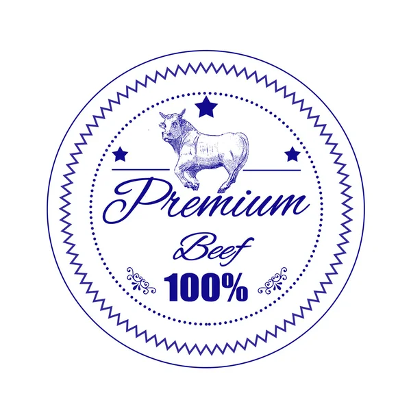 Carimbo de bovino premium — Vetor de Stock