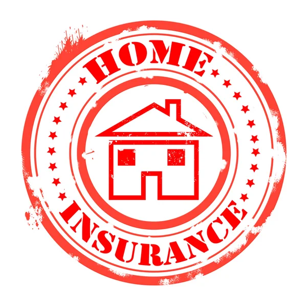 Home verzekering stempel — Stockvector