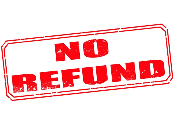 No refund stamp — Stock Vector