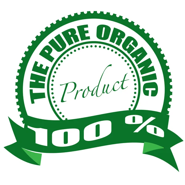 The pure organic product stamp — Stock Vector