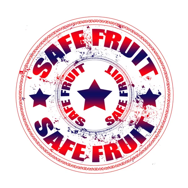 Timbro di frutta sicuro — Vettoriale Stock