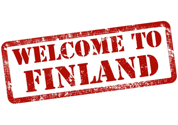 Welcome to finland stamp — Stock Vector