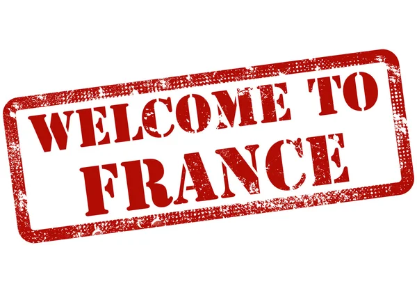 Welcome to france stamp — Stock Vector