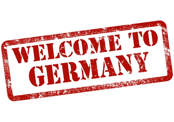 Welcome to germany stamp — Stock Vector