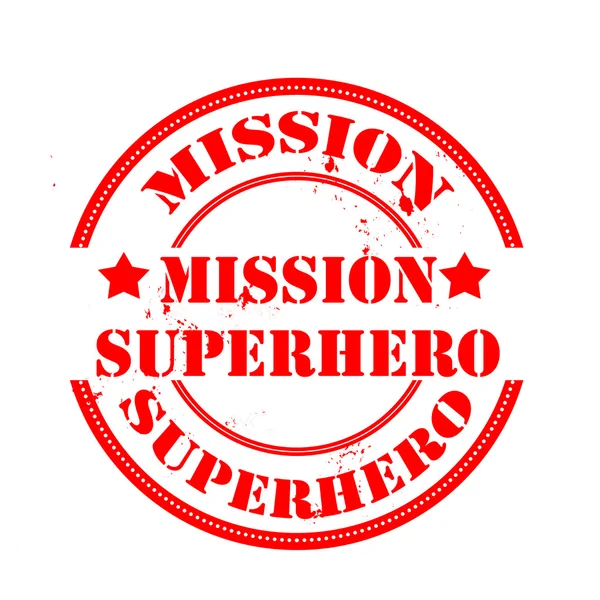 Mission superherostamp — Stock Vector