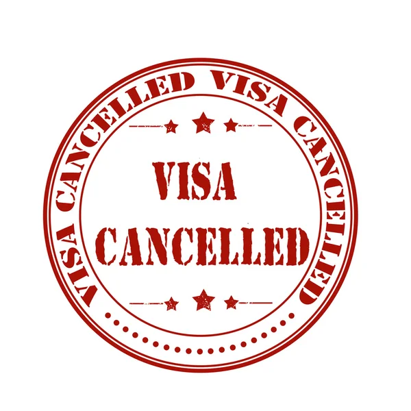 Visa cancelled stamp — Stock Vector