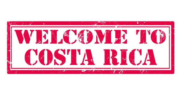 Welcome to costa rica stamp — Stock Vector