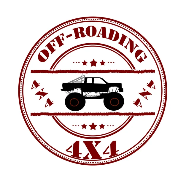 Off-roading stamp — Stock Vector