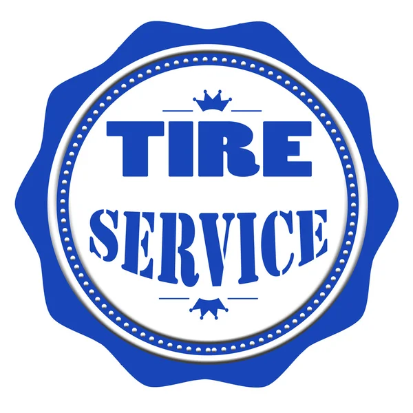 Carimbo de serviço do pneu — Vetor de Stock