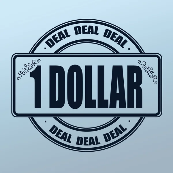 Deal een dollar stempel — Stockvector