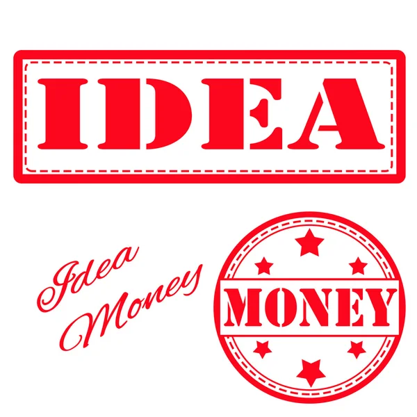 Idea money stamp — Stock Vector