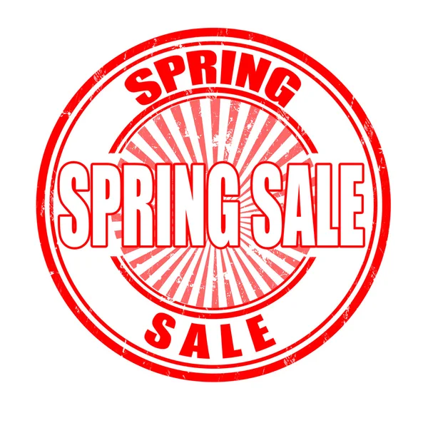 Spring sale stamp — Stock Vector